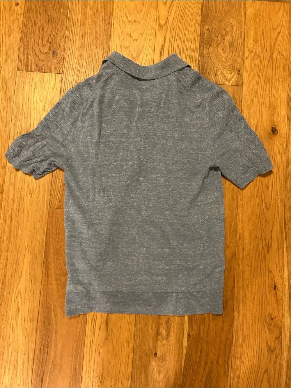 Banana Republic Heather Blue Sweater Short-Sleeve Polo